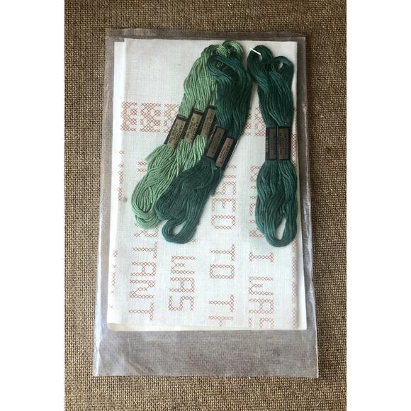 Vintage Cross Stitch Embroidery Kit Money Is Most Important Jane Snead Samplers - Picture 4 of 7